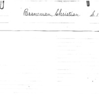 Braneman, Christian. Pension Application